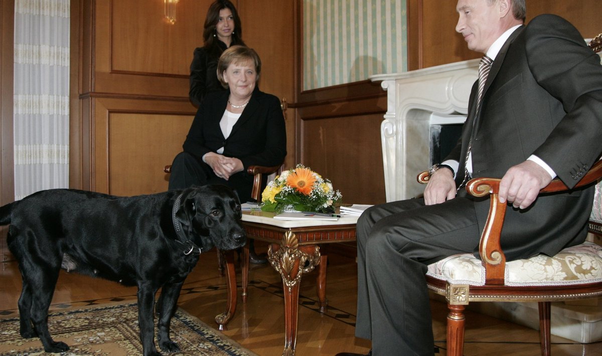 Vladimiras Putinas atsiprašė buvusios Vokietijos kanclerės Angelos Merkel už 2007 m. incidentą, kai jis, nepaisydamas kanclerės fobijos, į susitikimą atsivedė šunį