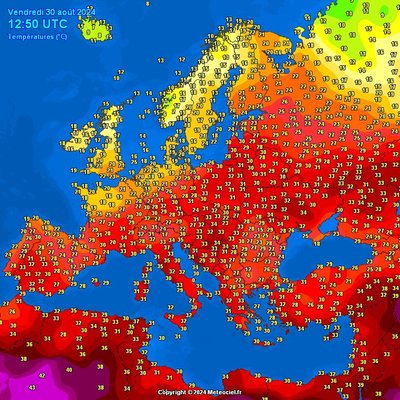 Karščiai Europoje 2024 rugpjūčio 30 dieną
