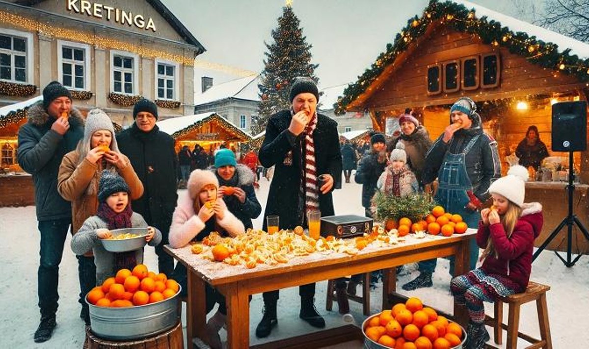 Kretingoje rengiamos mandarinų valgymo varžybos