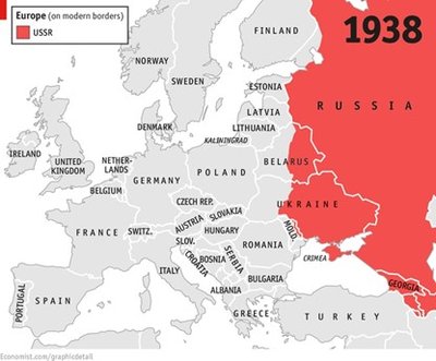 Карты расширения СССР с 1938 г. и до краха Советского блока в 1989 г. (государства изображены в современных границах) – The Economist.com