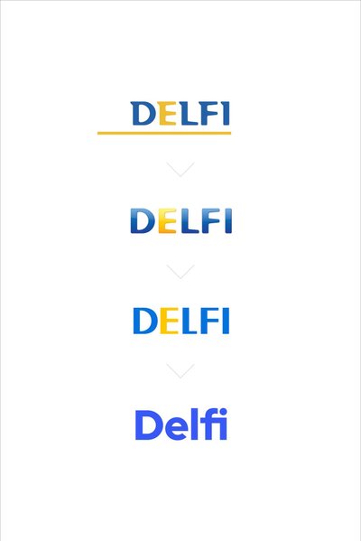 „Delfi“  logotipo kaita