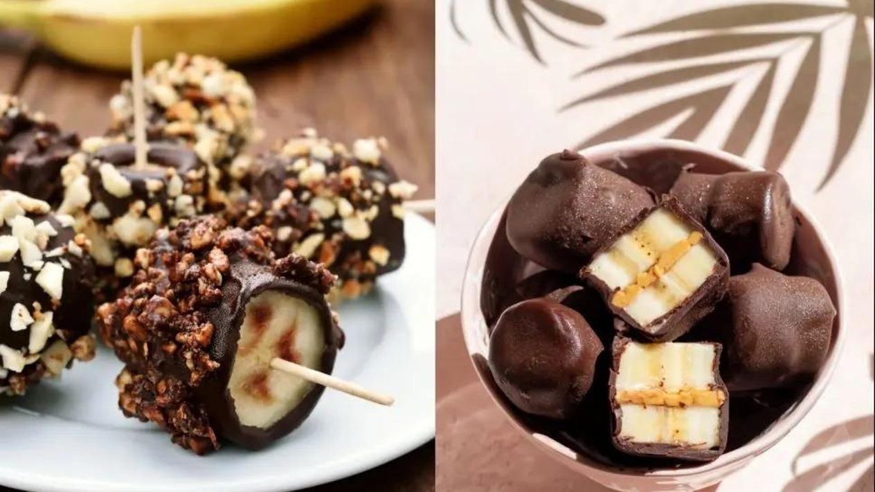 Šokoladiniai bananų batonėliai – taip paprasta, kad pagamins net vaikai