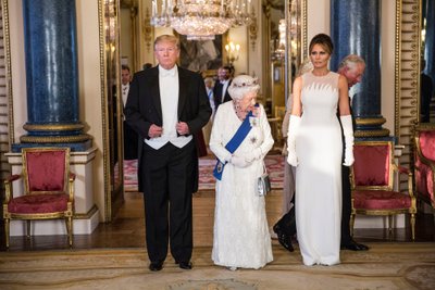 Donaldas Trumpas, karalienė Elžbieta II, Melania Trump