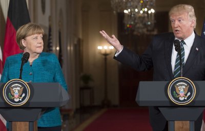 Angela Merkel ir Donaldas Trumpas