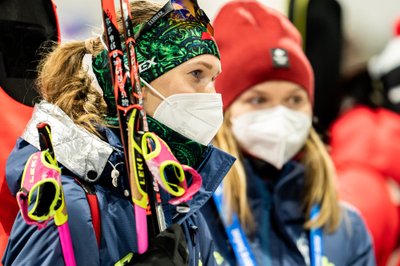 Gabrielė Leščinskaitė Pekino olimpinių žaidynių moterų biatlono 7,5 km sprinte