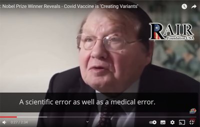 Kadras iš interviu su dr. Luc Montagnier