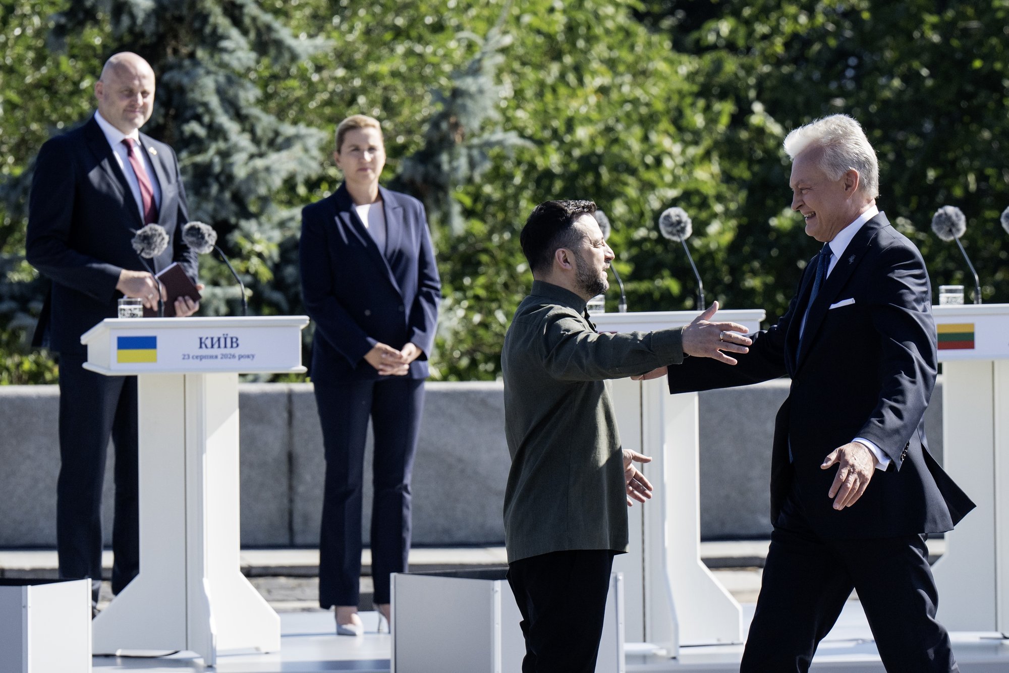Ukraine holds flag-raising ceremony in Kyiv