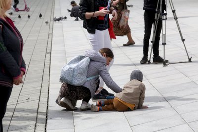 „Šeimų sąjūdžio“ protesto akcija prie Kauno savivaldybės