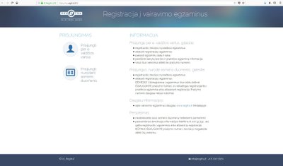 Registracija į vairavimo egzaminus