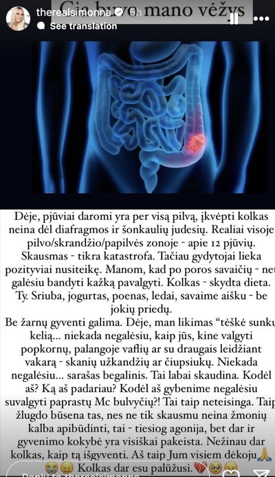 Simonai Milinytei atlikta operacija