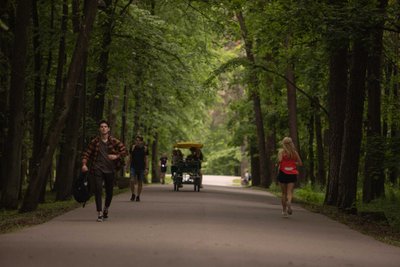 Vilniečiai plūsta aktyviai praleisti laiką į Vingio parką