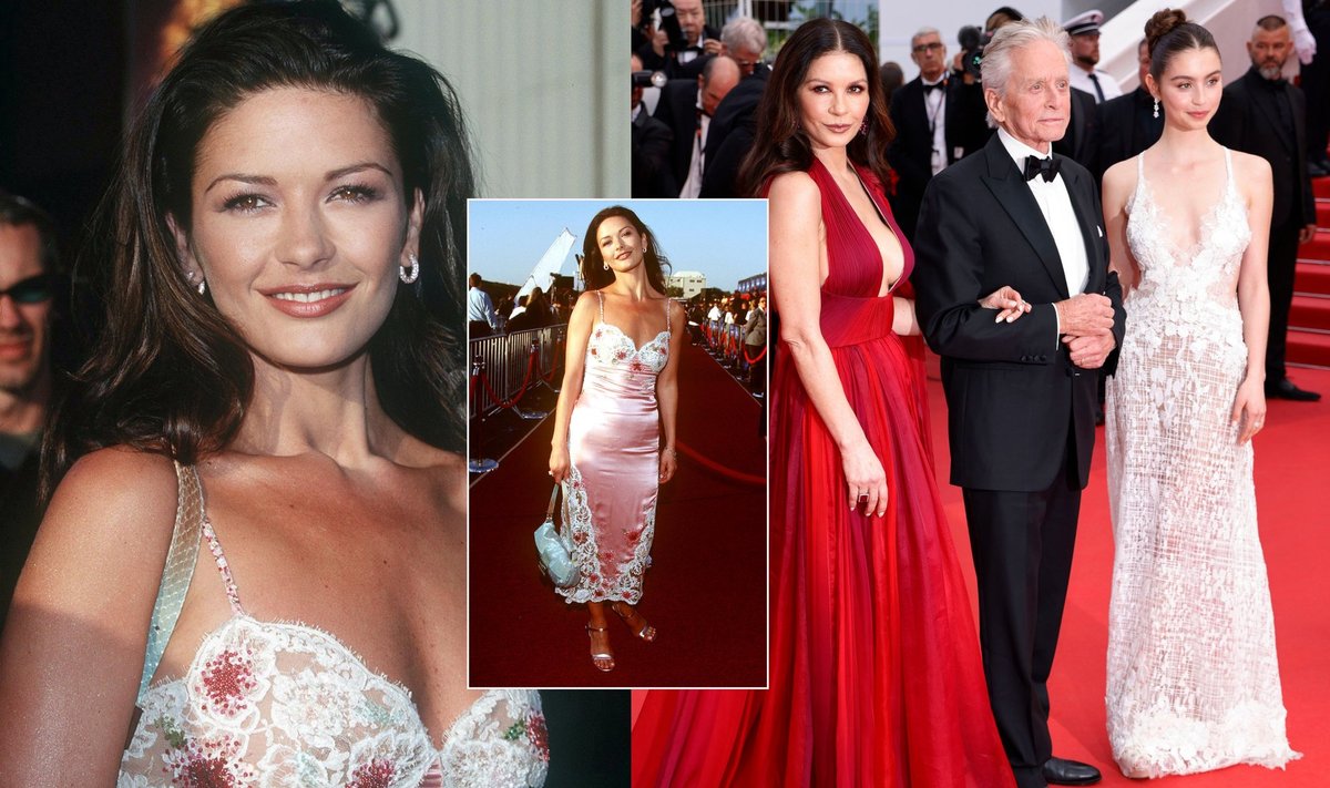 Catherine Zeta-Jones su vyru ir dukra