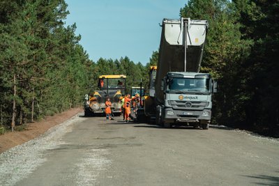 Kelio darbai prie Pabradės