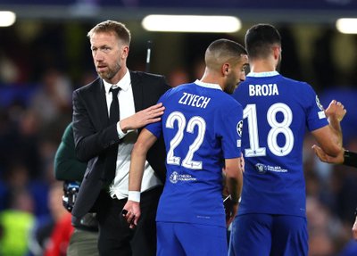 "Chelsea" strategas Graham Potter, Hakim Ziyech, Armando Broja