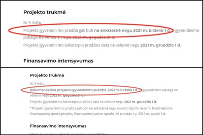 Informacija SRF svetainėje: iki Delfi kreipimosi ir po jo