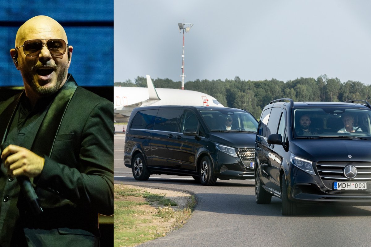 Pitbull – jau Lietuvoje: į Kauną atskrido prabangiu lėktuvu
