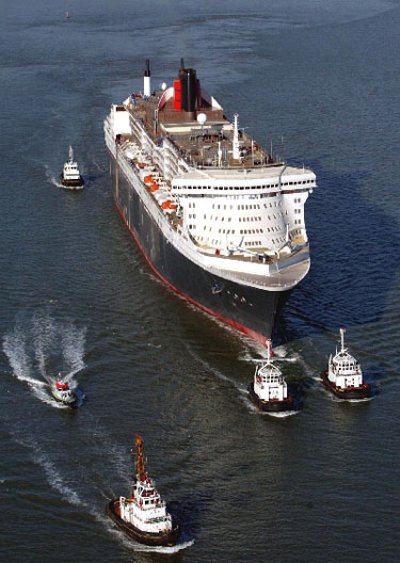 Didžiausias pasaulyje garlaivis "Queen Mary 2"