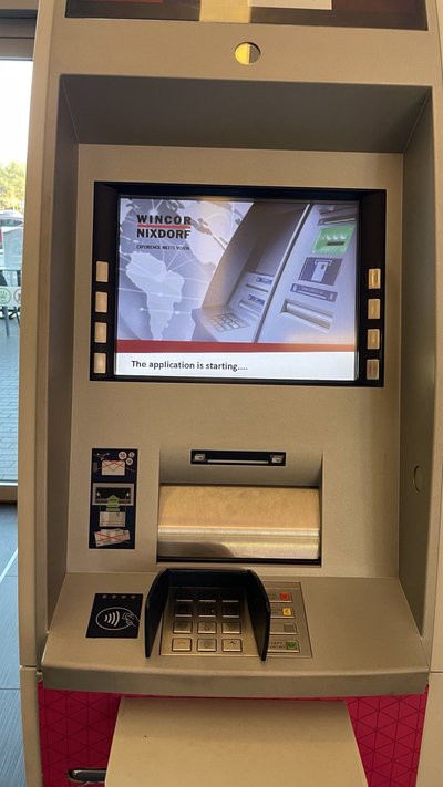 Išsijungęs bankomatas
