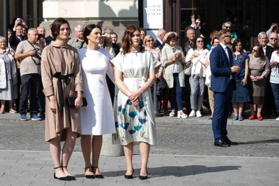 Prezidento Gintano Nausėdos apsilankymas prie J.Basanavičiaus paminklo