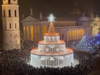 Įžiebta Vilniaus eglutė