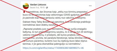 Klaidinanti žinutė