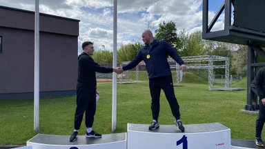 Olimpinių čempionų akivaizdoje Gudžius priešpaskutiniu metimu įveikė Martyną Alekną