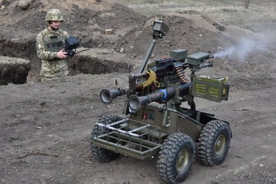 Ukrainiečiai išbando UGV Zaporyžės regione