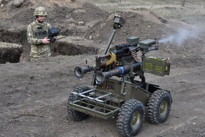 Ukrainiečiai išbando UGV Zaporyžės regione