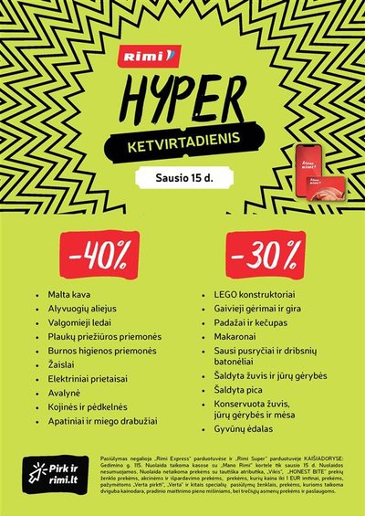 Ketvirtadienį „Rimi“ parduotuvėse nuolaidos siekia net iki 40 proc ...