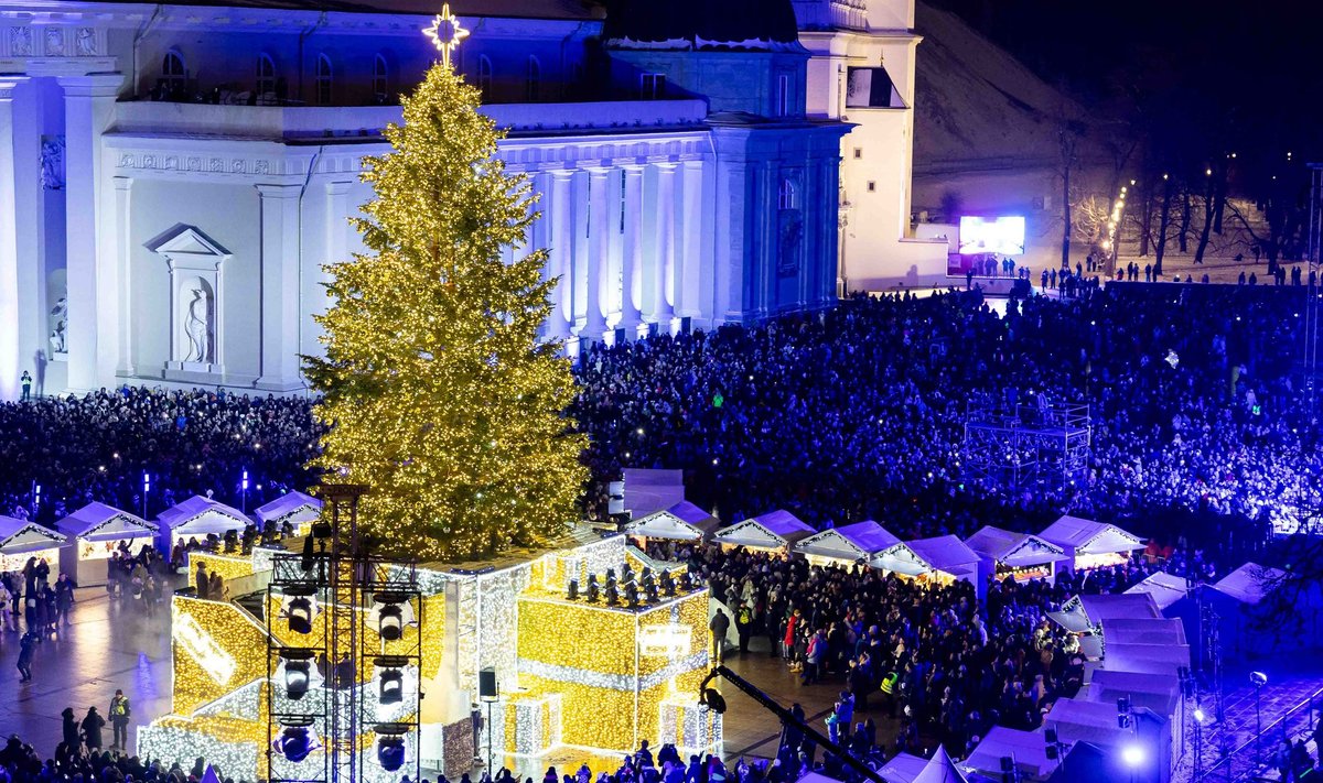 Kalėdų eglutės įžiebimas Vilniuje 2023