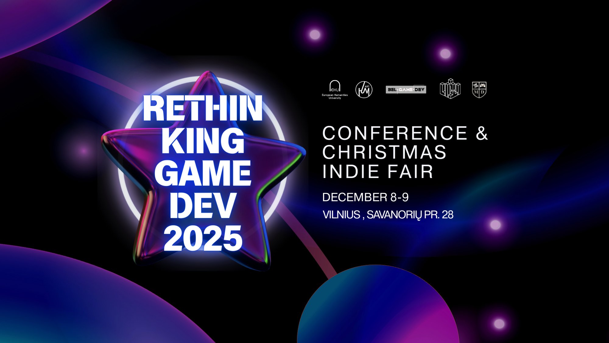 „Rethinking Game Dev 2025“ sugrįžta į Vilnių: EHU antrus metus iš eilės suburs studentus ir žaidimų industrijos lyderius