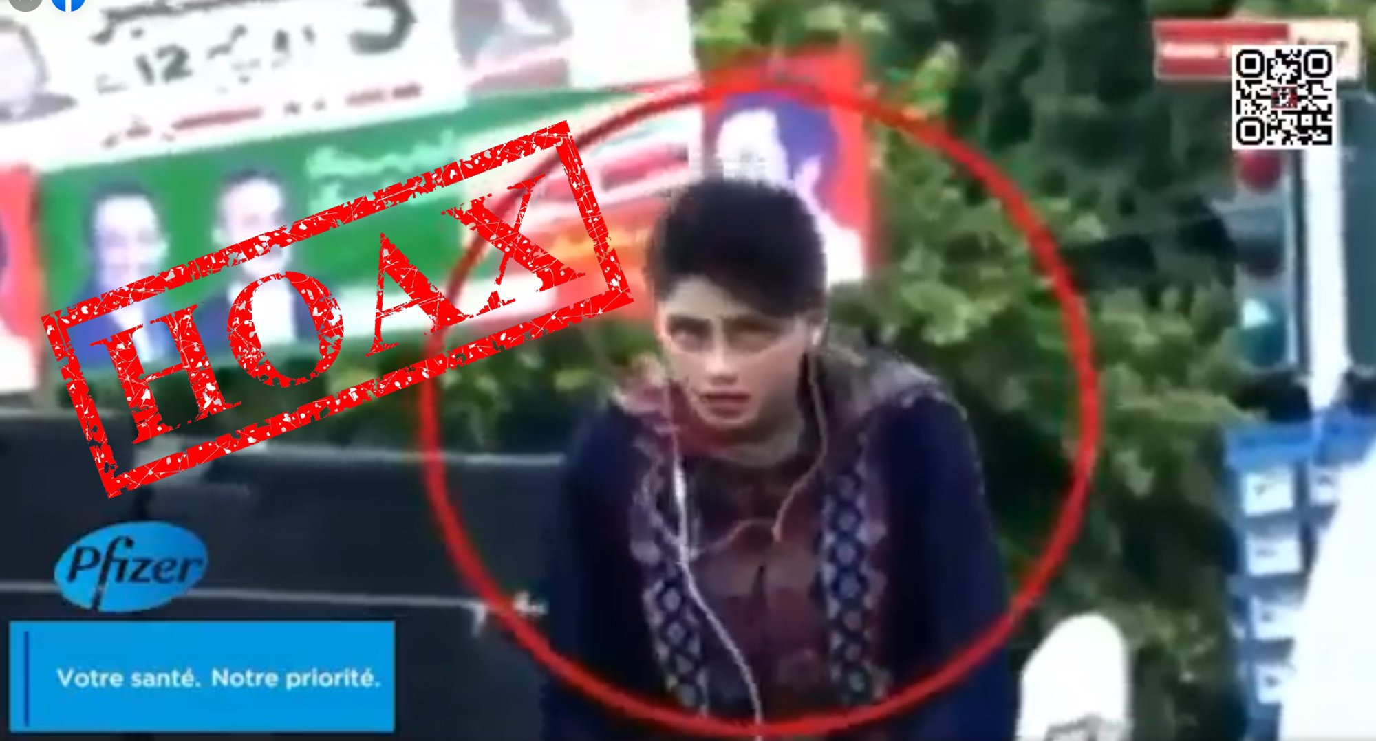 Įrašo, klaidingai susieto su „Pfizer“ ir vakcinomis, kadras