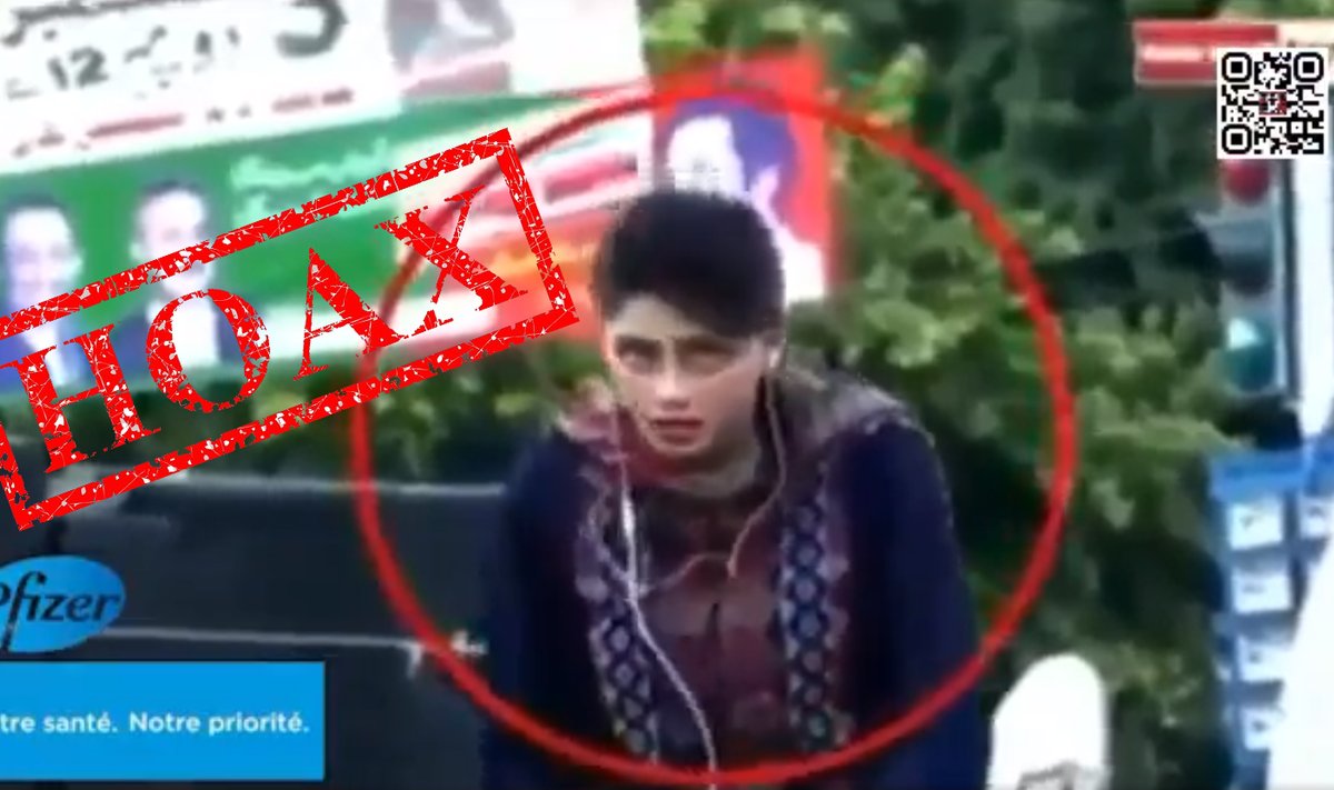 Įrašo, klaidingai susieto su „Pfizer“ ir vakcinomis, kadras