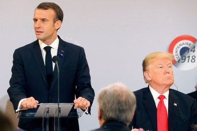 D. Trumpas ir E. Macronas