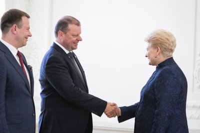 Vilius Šapoka, Saulius Skvernelis, Dalia Grybauskaitė