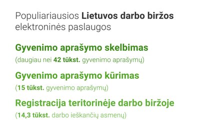 Populiariausios darbo biržos elektroninės paslaugos