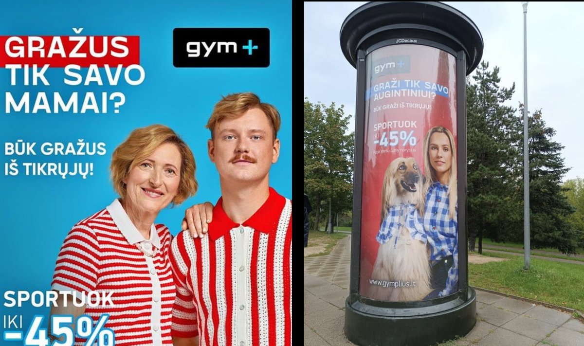 „Gym+“ reklama