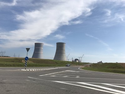 Astravyets nuclear power plant under construction