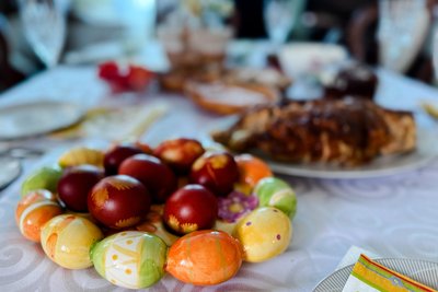 Natūraliais būdais marginti margučiai