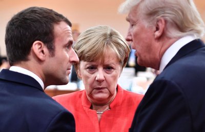 Emmanuelis Macronas, Angela Merkel, Donaldas Trumpas