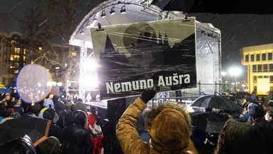 Tiesiogiai: protestas prie Seimo „Dešimt minučių tylos“