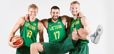 Mindaugas Kuzminskas, Jonas Valančiūnas ir Domantas Sabonis