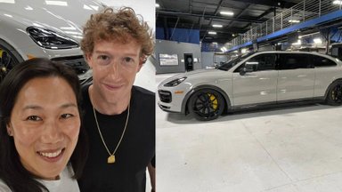 Markas Zuckerbergas žmonai įteikė išskirtinę dovaną – keistos išvaizdos „Porsche Cayenne“ miniveną: pažiūrėkite, kaip jis atrodo 