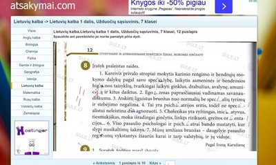 Internete – pratybų atsakymai