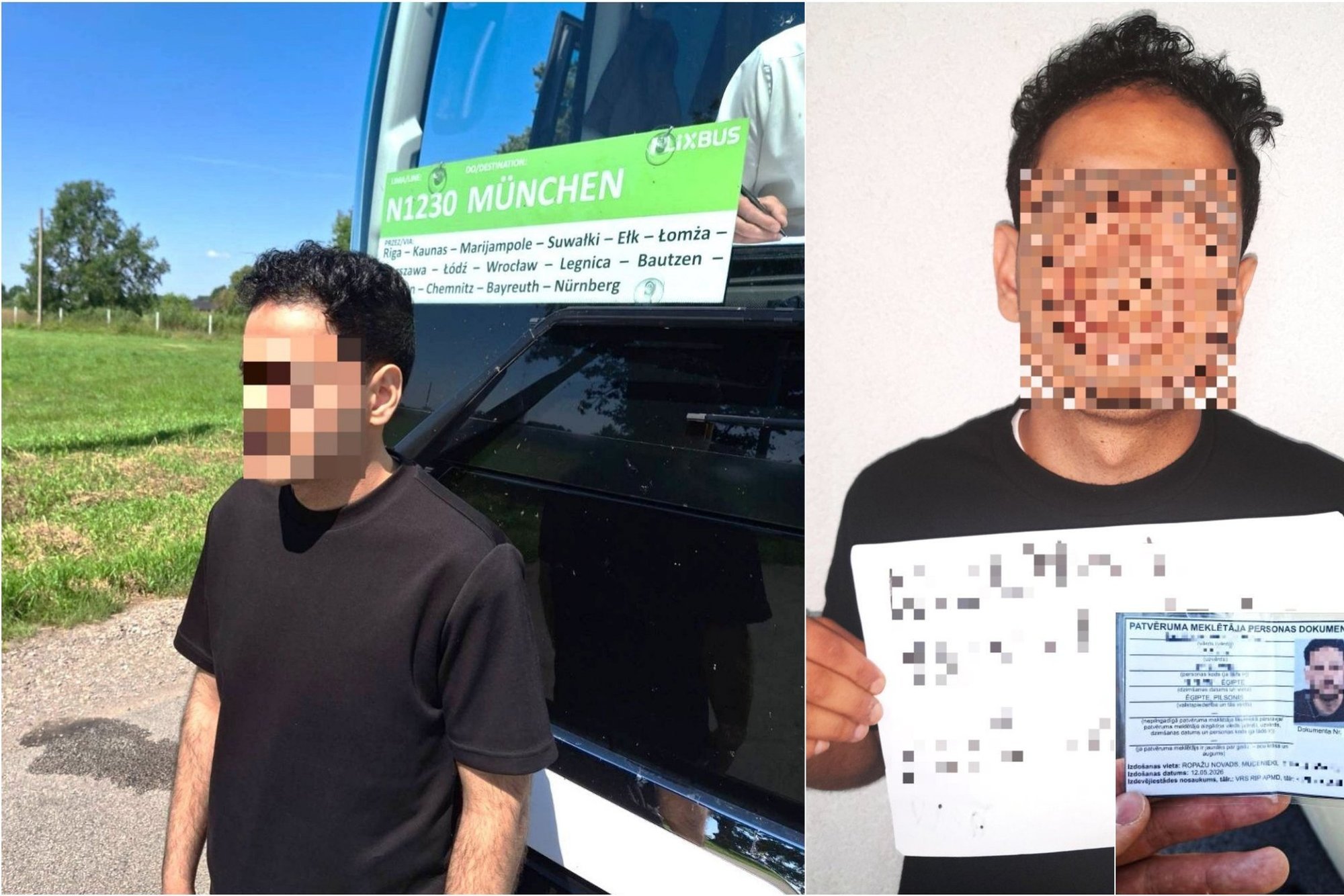 Asylum seekers from Latvia, Egyptian and Russian citizens, caught in Lithuania