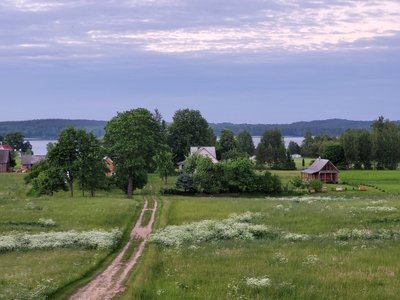 Kristinos vaikystės kaimas nuo Melnyčios kalno