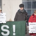 В Вильнюсе прошла акция протеста против чрезмерного использования соли на улицах