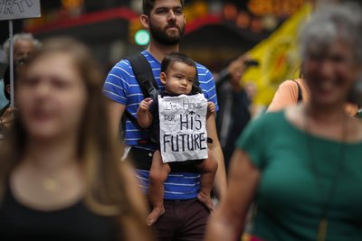 Protestas prieš klimato kaitą Niujorke 