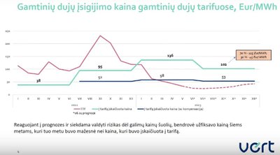 Dujų kainos dedamosios ir rinkos prognozės