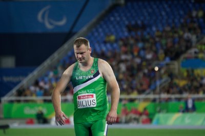 Mindaugas Bilius Rio de Žaneiro parolimpinėje rutulio stūmimo rungtyje (R. Navicko/RGB pictures nuotr.)